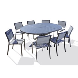 Ensemble table et fauteuils de jardin pelosa