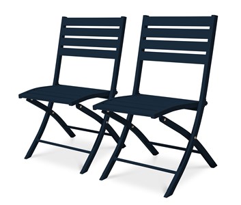 Lot de 2 chaises de jardin en aluminium