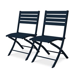 Lot de 2 chaises de jardin en aluminium