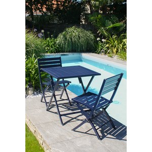 Lot de 2 chaises de jardin en aluminium