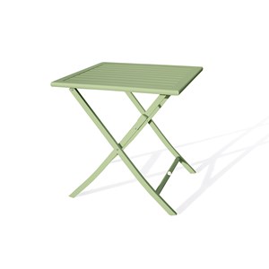 Table de jardin pliante en aluminium vert lagune