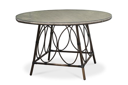 Table de jardin ronde en aluminium