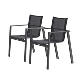 Lot de 2 fauteuils de jardin alu-miami