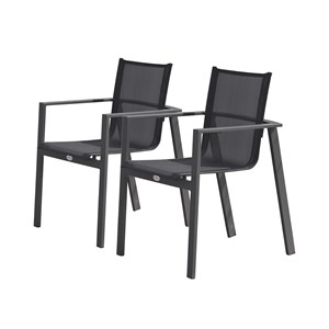 Lot de 2 fauteuils de jardin alu-miami