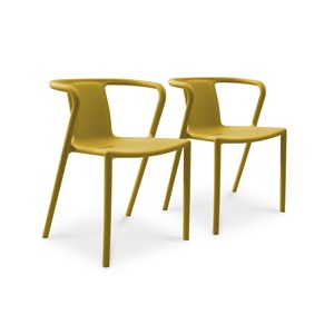 Lot de 2 fauteuils de jardin empilables en polypropylène