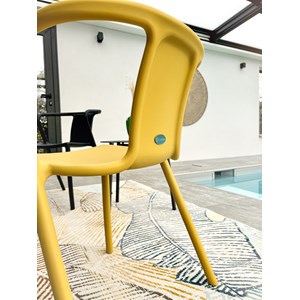 Lot de 2 fauteuils de jardin empilables en polypropylène