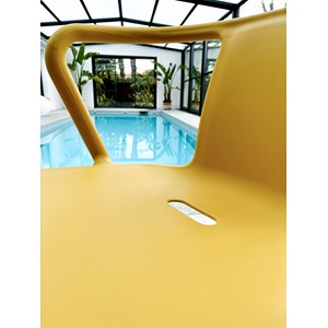 Lot de 2 fauteuils de jardin empilables en polypropylène