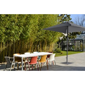 Parasol en aluminium laqué et toile olefin