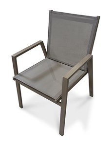 Fauteuil de jardin empilable en aluminium