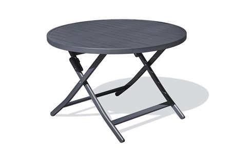 Table de jardin ronde pliante en aluminium