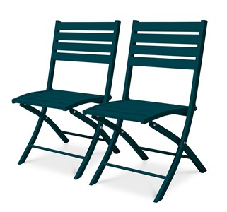Lot de 2 chaises de jardin en aluminium