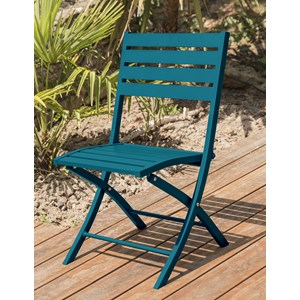 Lot de 2 chaises de jardin en aluminium