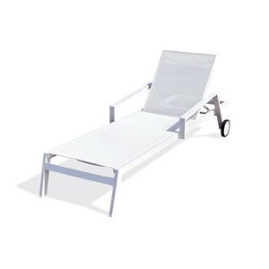 Bain de soleil en aluminium et toile plastifiéehe