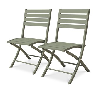 Lot de 2 chaises de jardin en aluminium