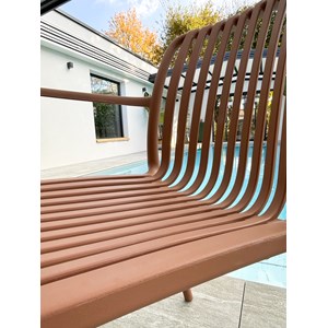 Lot de 2 fauteuils de jardin empilables en polypropylène