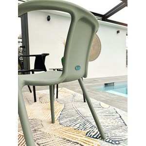 Lot de 2 fauteuils de jardin empilables en polypropylène