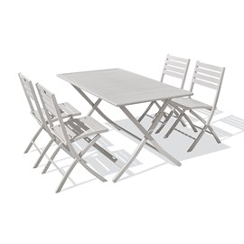 Ensemble table et chaises de jardin marius