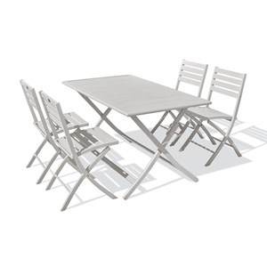 Ensemble table et chaises de jardin marius