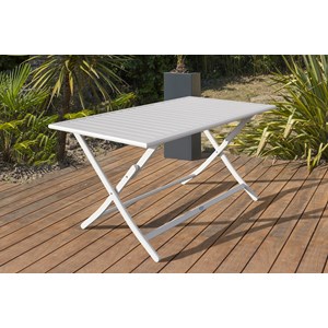 Ensemble repas de jardin 4 places en aluminium