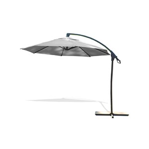 Parasol avec pied excentré en acier et toilee