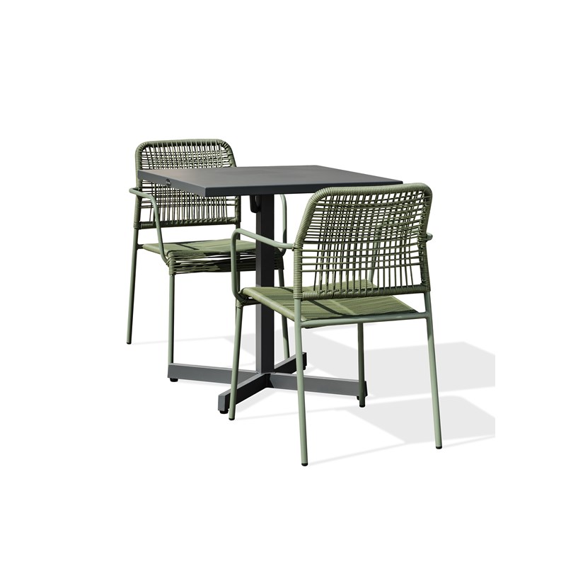 Dcb Garden - Ensemble repas de jardin 2 places en acier