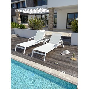 Lot de 2 bains de soleil ibiza