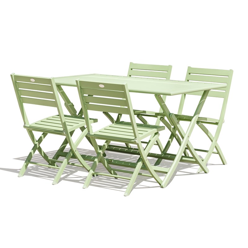 Ensemble repas de jardin 4 places en aluminium