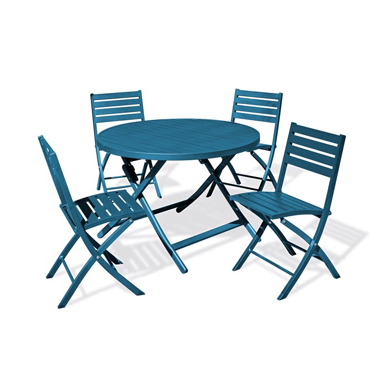 Dcb Garden - Ensemble repas de jardin 4 places en aluminium