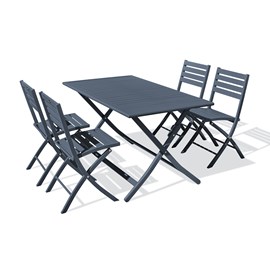 Ensemble table et chaises de jardin marius