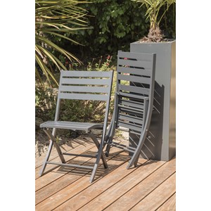 Ensemble repas de jardin 4 places en aluminium