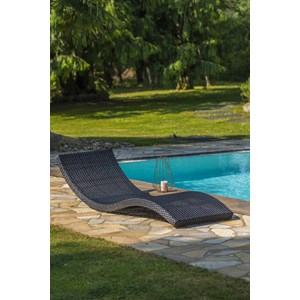 Lot de 2 bains de soleil en résine tresséee