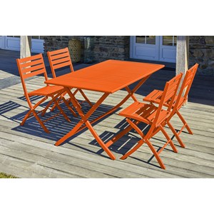 Ensemble table et chaises de jardin marius