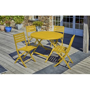 Ensemble table et chaises de jardin marius