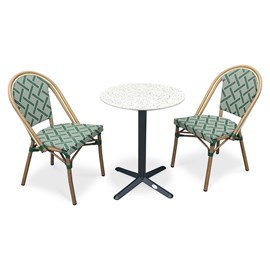 Ensemble table et fauteuils de jardin bistro