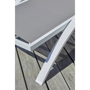 Lot de 2 bains de soleil en toile plastifiée et aluminium