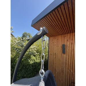 Balancelle de jardin en acier avec coussins