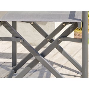 Fauteuil de jardin en toile plastifiée et aluminium