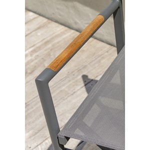Fauteuil de jardin en toile plastifiée et aluminium