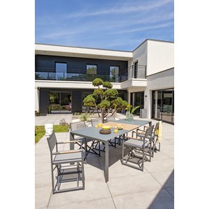 Fauteuil de jardin en toile plastifiée et aluminium