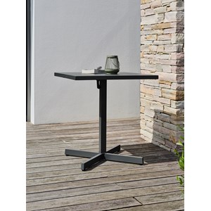 Guéridon de jardin avec plateau pliant en acier