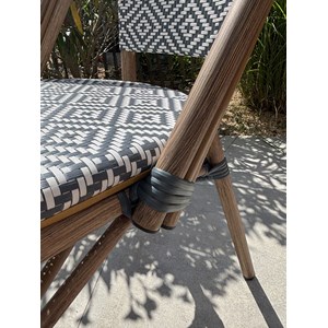 Fauteuil de jardin empilable en aluminium