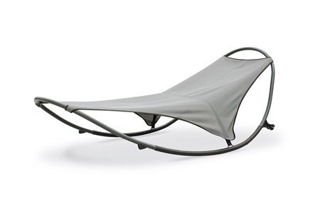 Bain de soleil en acier et toile plastifiéee