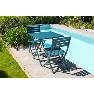 Ensemble repas de jardin 2 places en aluminium