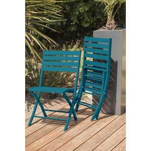 Ensemble repas de jardin 2 places en aluminium