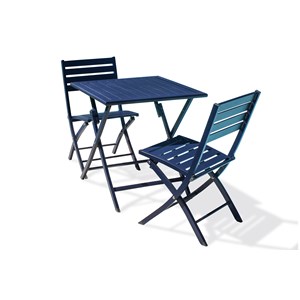 Ensemble repas de jardin 2 places en aluminium