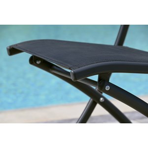 Lot de 6 chaises en aluminium et toile plastifiéee