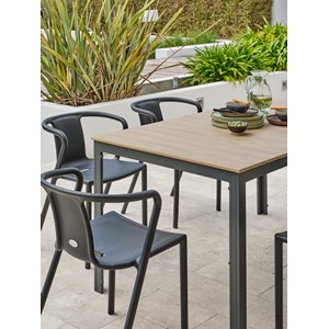Ensemble repas de jardin 6 places en aluminium