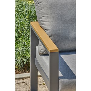 Ensemble repas de jardin 7 places en aluminium