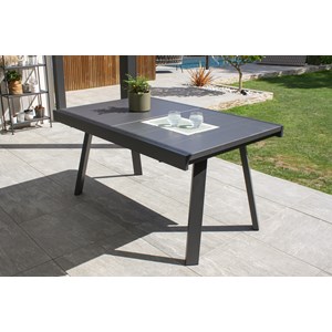 Ensemble repas de jardin 6 places en aluminium