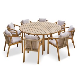 Ensemble table et fauteuils de jardin serena